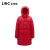 Jinyujie Women's Mid-Length Thickened Hooded Puffer Down Jacket Y23606272
