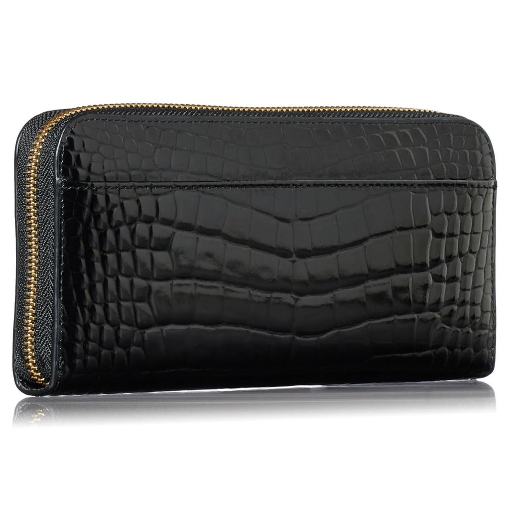 [VOICE] Align Greta Fix Women's Long Wallet by Tuscania, Italy. This stylish and elegant wallet features crocodile-embossed cowhide leather, a design