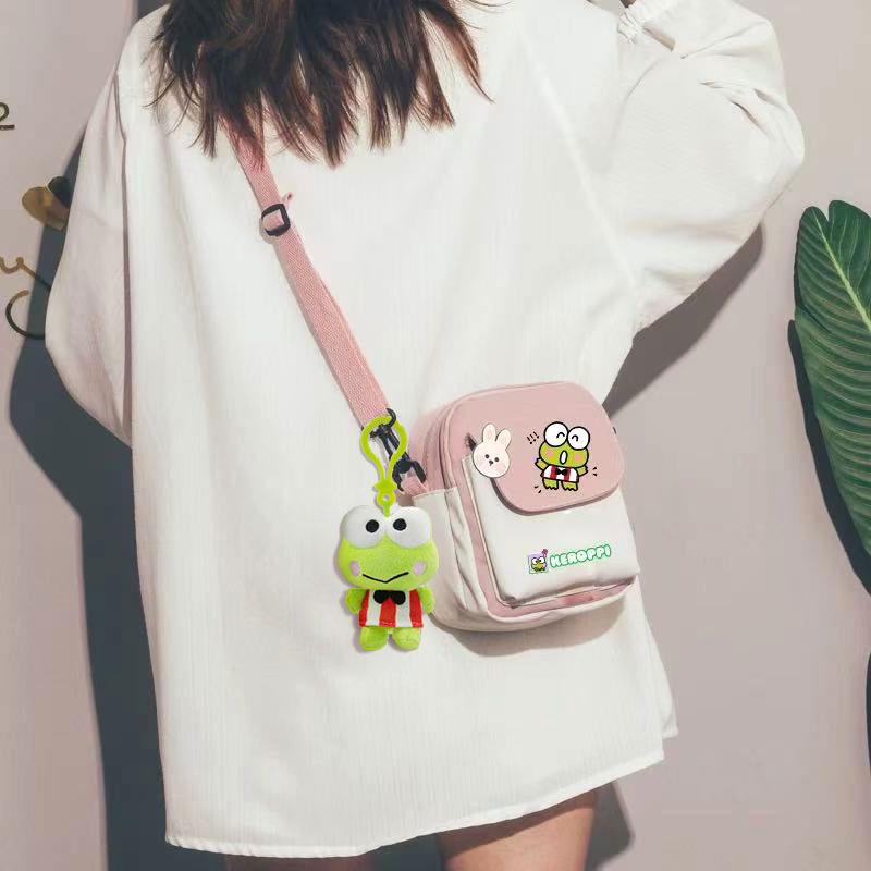 Genuine Sanrio Keroppi Plush Backpack Pendant & Keychain