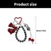 Lovely Heart Dices Jewelry Charm Unique Heart Dices Bead Pendant Keychain Charm for Youthful Fashion Statements