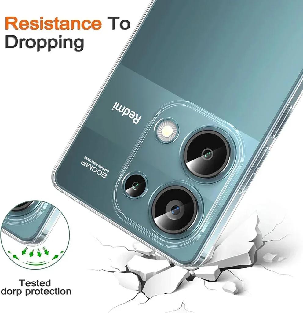 Pentru Redmi Note 13 Pro 4G 5G Husă de Silicon Ultra Subțire Rezistentă la Șocuri Pentru Xiaomi Redmi Note 13 4G 5G Husă Moale Transparentă pentru Spate