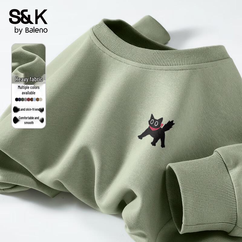 Baleno S&K Series Unisex Heavyweight Knit Sweatshirt - JPB Bowtie Cat Graphic