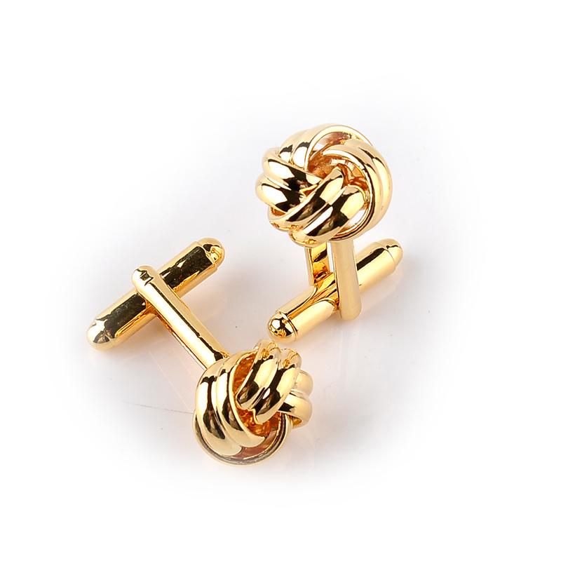 Hochwertige Knotenmanschettenknöpfe Für Herren Hemdmanschetten Gold Silber Beschichtet Business & Hochzeit Französische Hemd