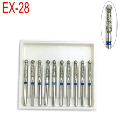 10 pz/scatola Dentale Diamante FG Frese Ad Alta Velocità 1.6mm per La Lucidatura Levigante Strumento di Odontoiatria EX-28