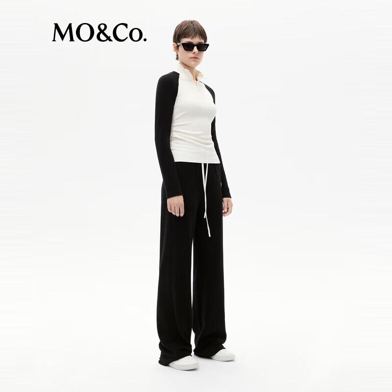 MO&Co. Women's High-Waist Wide-Leg Casual Trousers