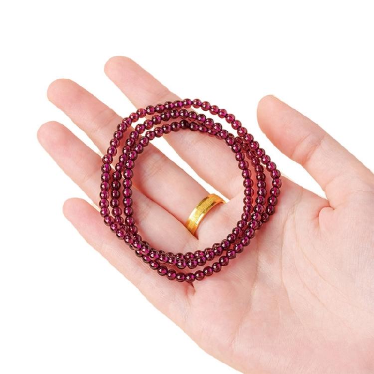 

Natural Garnets Multiple Layer Beaded Bracelet And Gemstones Detail 1