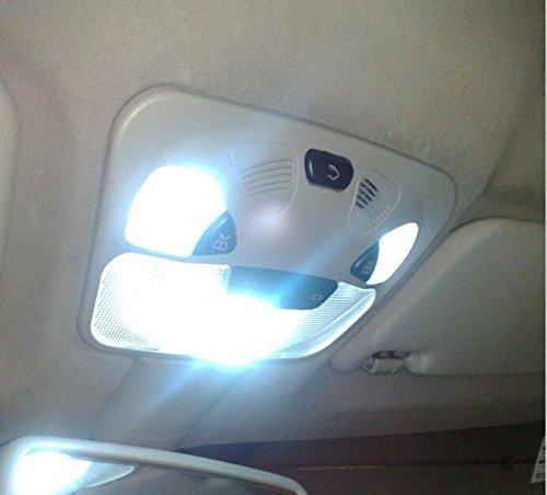 [e-auto Fun] T10 LED High Brightness White 6000K White 5050 3 Chip 5 SMD Position Number Room Lamp (Wedge Single) Set of 10