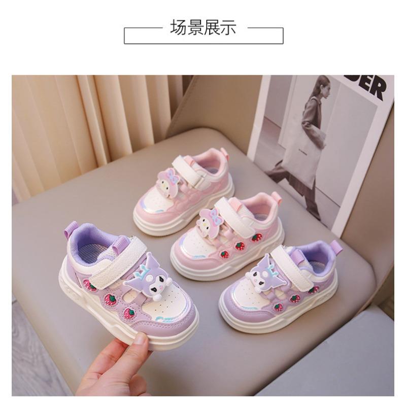 Children's Spring and Autumn Cute Foreign Style Non-slip Strawberry Girls Sneakers Running Shoes Board Shoes Cartoon Student Shoes