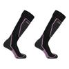 SALOMON Womens/Ladies Cushioned Wool Ski Socks (Pack of 2)