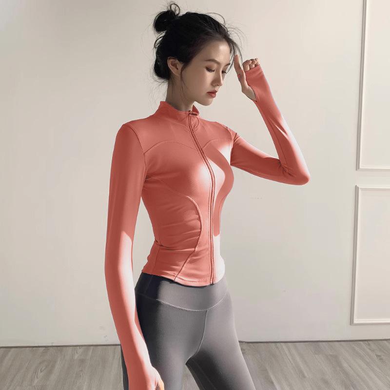 Jachetă de damă cu uscare rapidă, protecție solară, jachetă sport, îmbrăcăminte de yoga strâmtă pentru femei, cardigan cu mâneci lungi, jachetă de fitness pentru alergare, cu fermoar