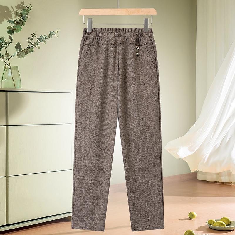 Elastyczne Spodnie z Wysokim Stanem dla Kobiet w Średnim Wieku i Starszych - Codzienne, Luźne Spodnie Jesienne