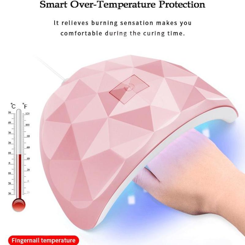Αναβάθμιση 54W LED λάμπα στεγνωτηρίου νυχιών για νύχια 18 λάμπα UV Beads Drying All Gel Polish Charge USB Professional Manicure Nails Lamp Tools