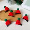 Plush Mini Christmas Hat Hair Clips For Women And Kids Soft Acrylic Festive Headwear Party Hairpieces Hair Accessories
