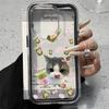 Cute Matcha Cat Pattern 2in1 Clear Phone Case For Samsung Galaxy S26 Ultra S25 S23 FE S24 S22 A57 A37 A55 A54 A36 A35 A16 Cover
