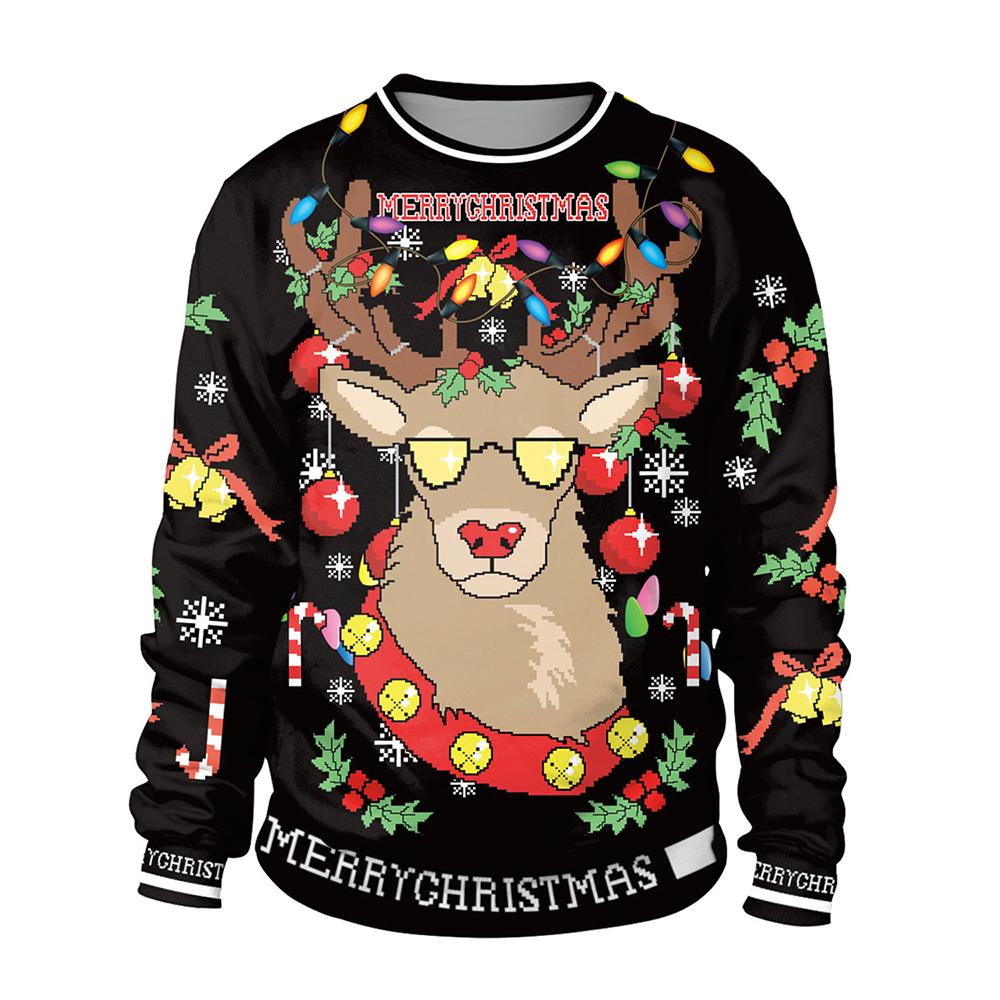 Ugly Xmas Christmas Sweater Santa Elf Popular Women Men Winter Warm Sweatshirts