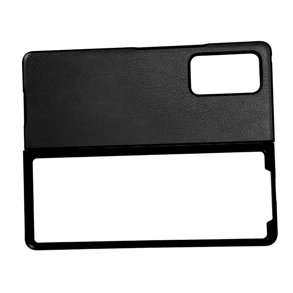 Leather Protective Case for Samsung Galaxy Z Fold 2 Shockproof Phone Case Cover ShellBlack