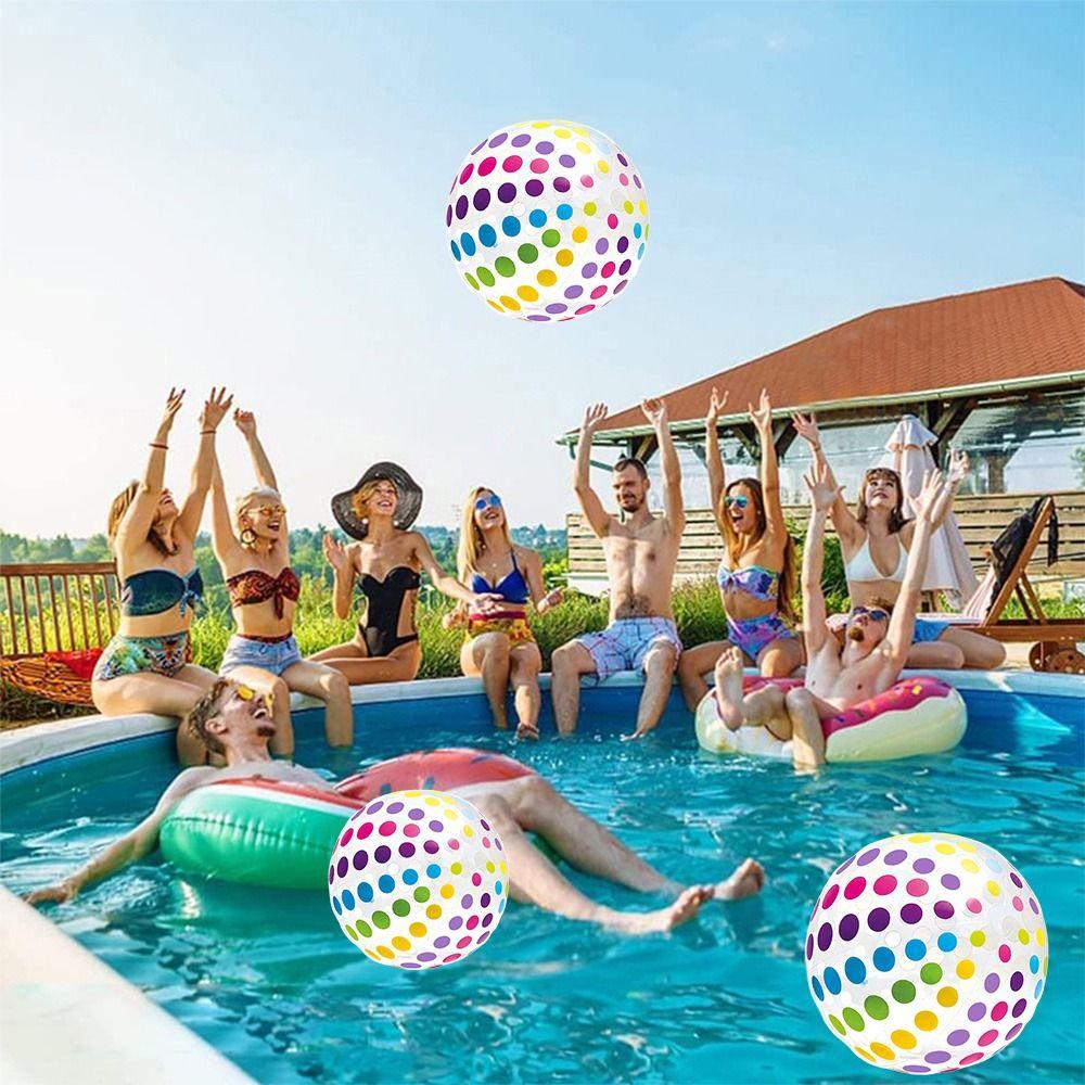 Striped Pattern Colorful Striped Ball Transparent Material Transparent Ball Beach Ball  Beach Party