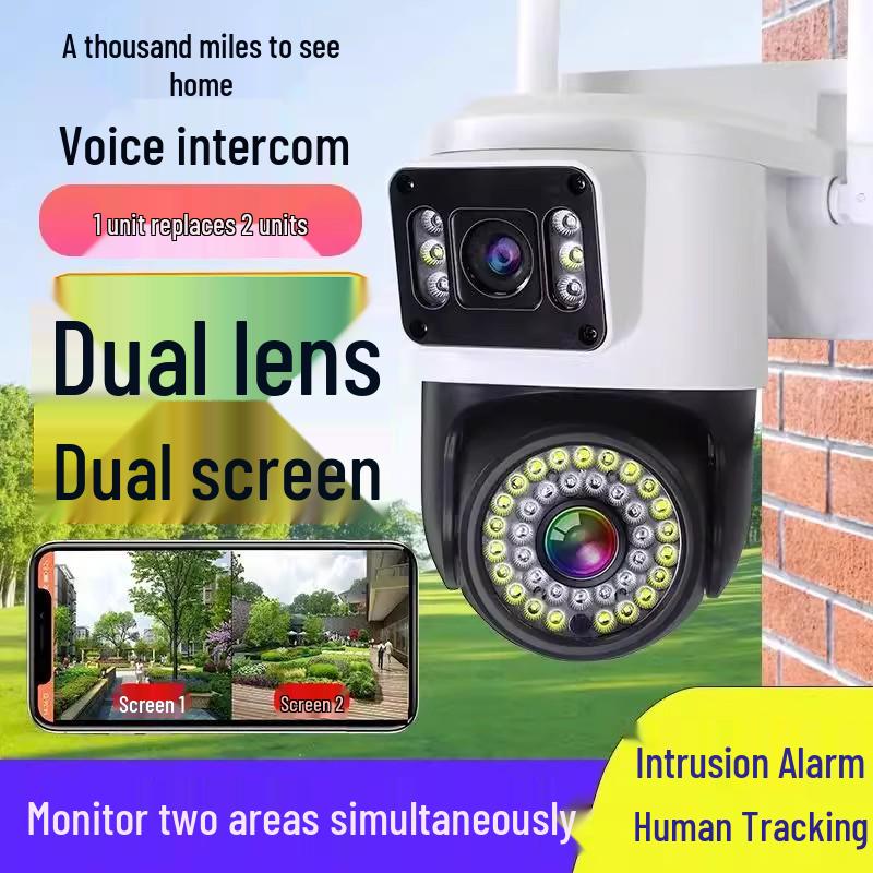 4G Outdoor 360° Night Vision Camera with Mobile Remote and Triple Screen Monitoring