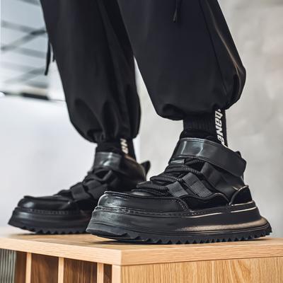 Nuevas Zapatillas Casuales de Caña Alta para Hombre: Minimalista y Elegante con Suelas Gruesas para un Uso Cómodo al Aire Libre Antideslizante Duradero