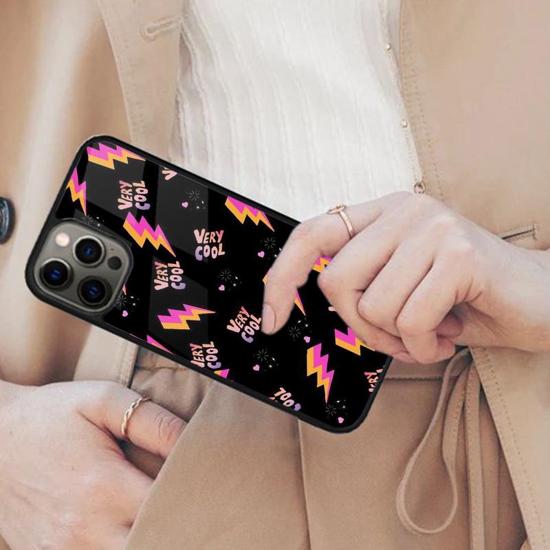 Pink Lightning Bolt Bumper Magnetic Phone Case For APPLE iPhone 17 Air 16 14 13 12 Pro Max 15 Plus Wireless Charge MagSafe Cover