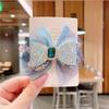 Korean Version of Children's Mesh Bow Hairpin Hair Accessories Cute Princess Diamond-studded Snowflake Headdress