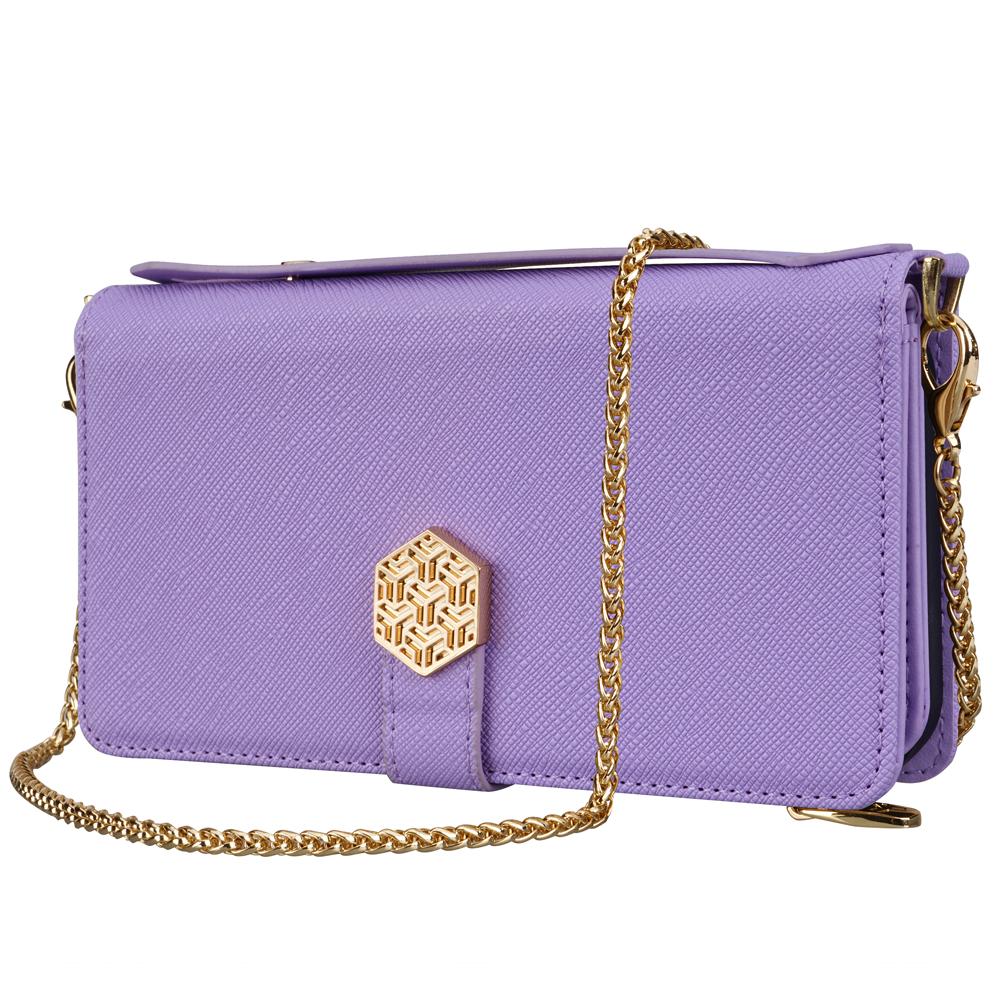 

Crossbody Handbag Wallet Magnetic Card Slot Photo Frame Leather Case for iPhone 16 Pro Max 15 Plus 14 13 12 11 Shockproof Cover iPhone 15 Pro Max фіолетовий
