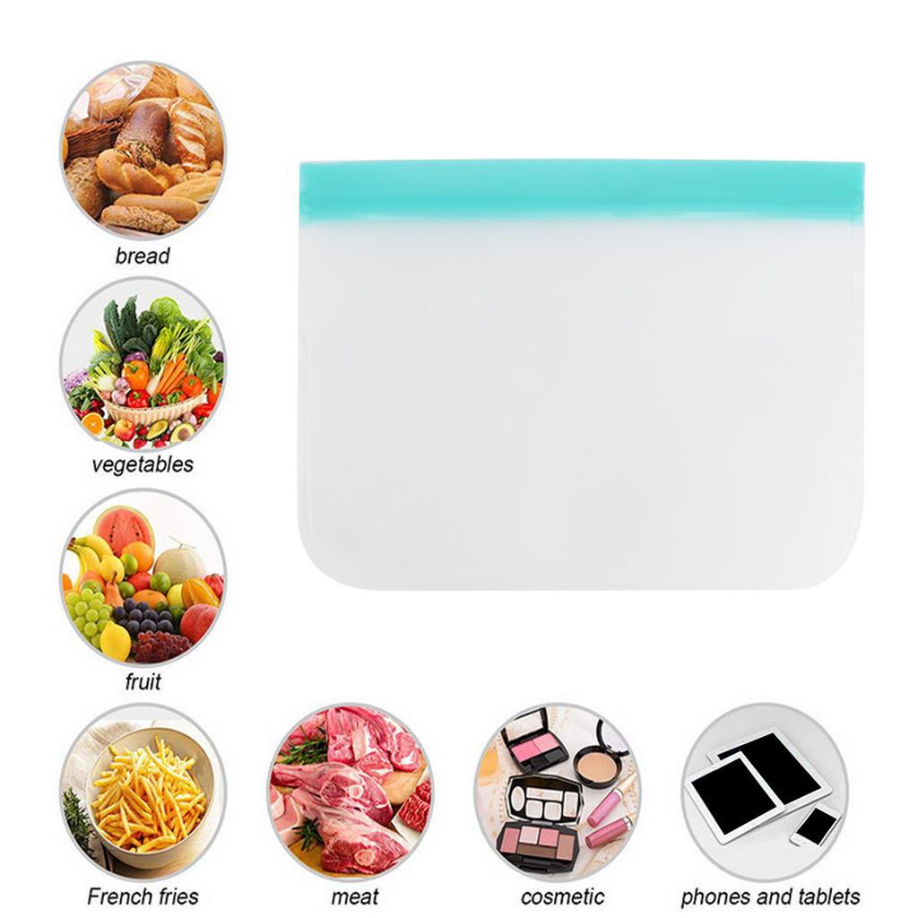 PEVA Food Preservation Bag Frosted Translucent Fruit Vegetable Sealed Bag for Home Kitchen
