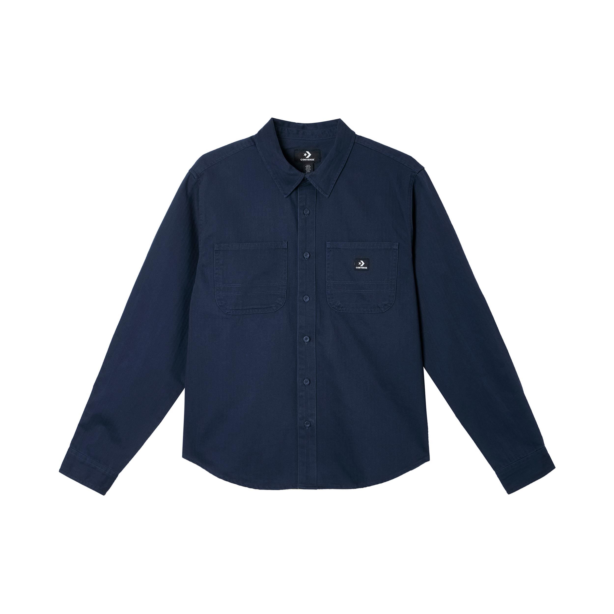 

New Converse Washed Woven Button Up Shirt 10026973-A01 XXL/185