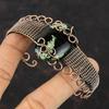 Australischer Chromchalcedon Armreif Kupferdraht umwickelt Edelstein Armreif Handgefertigt Verstellbarer Armreif Einzigartiger Kupferschmuck Geschenk für Sie