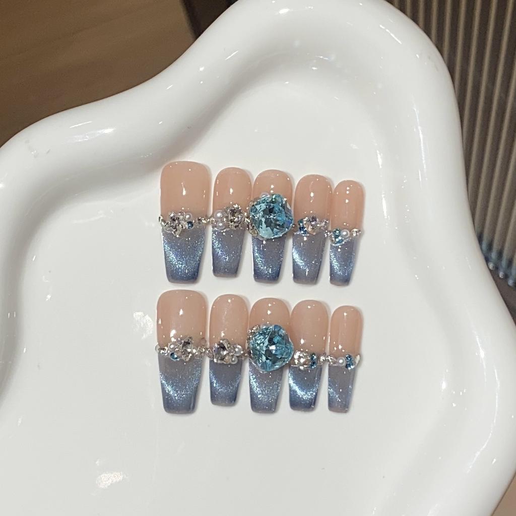 Nude Gradient Blue Smile Cat Eye Pearl Small Broken Diamond Swan Blue Square Diamond Berlin College