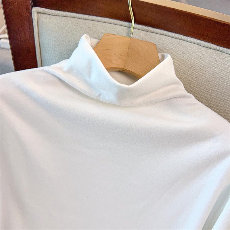 Plus-Size Women's Double-Sided Fleece Thermal Base Layer with Half-High Collar (200-300 Jin)