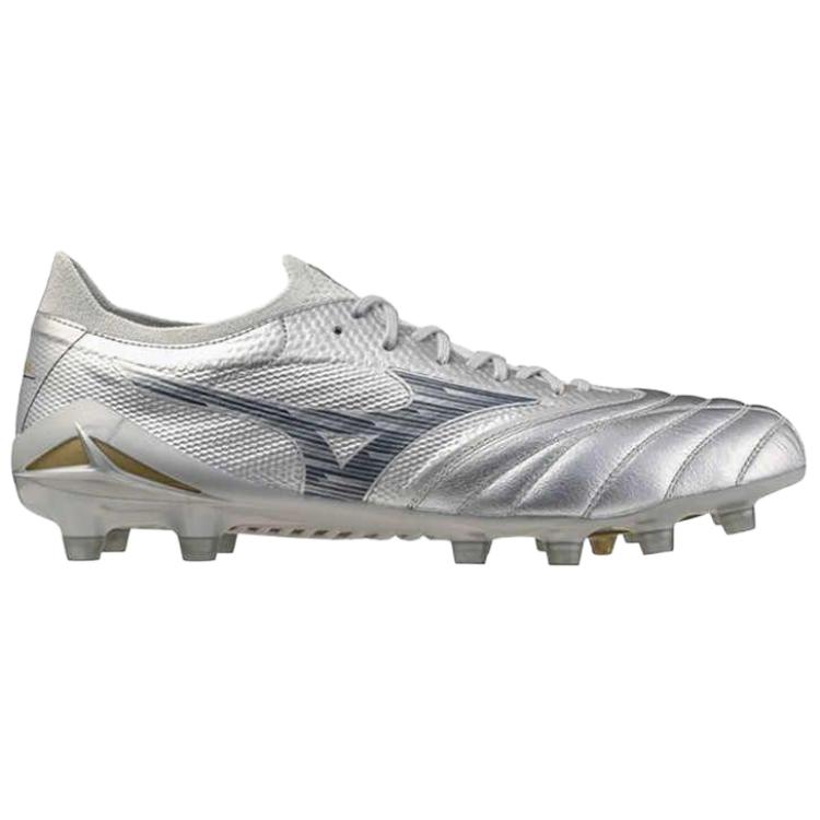 Mizuno Morelia Neo 4 Cushioned Slip Resistant Abrasion Resistant Soccer Shoes Men's Silver Mizuno P1GA254204