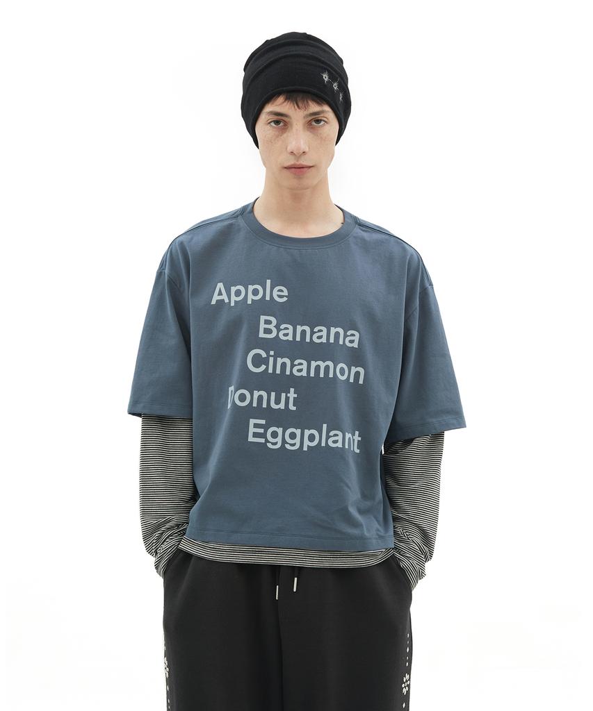 DEFGARMENTS Typo Oversized Layered Long Sleeve [2Color]