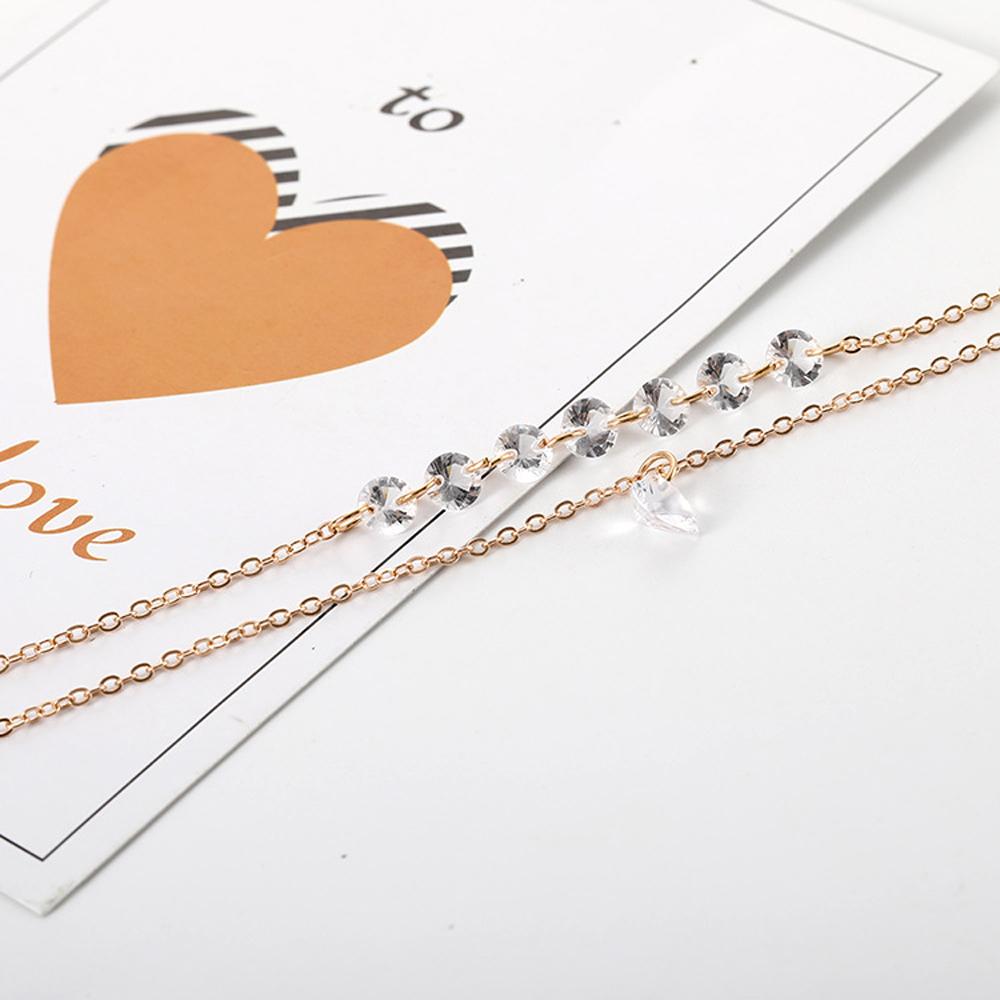 2024 New Fashion Simple Color Gold Femmes Cristal Multicouche Bracelet for Women Girl Jewelry Gifts