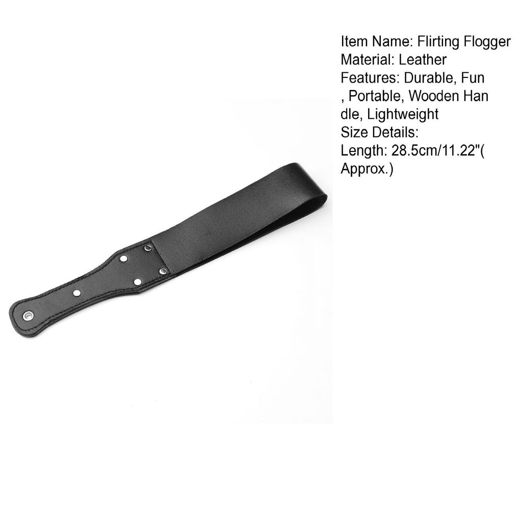 Harmless Slave Whip Wooden Handle Useful Woman Sex Game Flirting Flogger