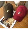 Korean Style Letter Baseball Cap Women Big Head Circumference Cap Simple Soft Top Sun Hat Men