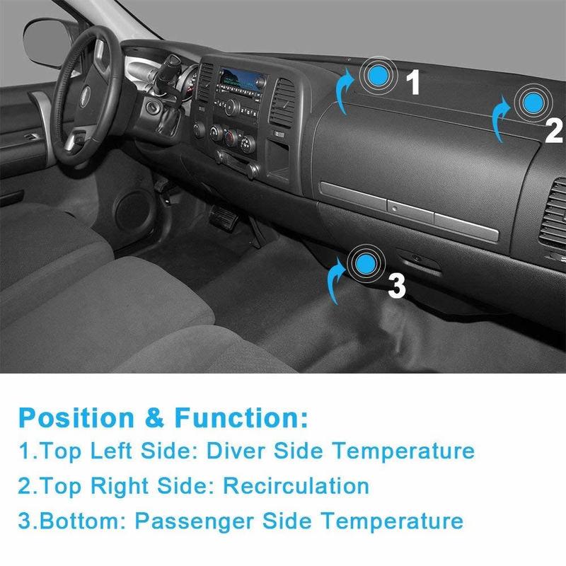Luftklappen-Aktuator passend für Chevrolet, Chevy, GMC 1994-2012 Silverado 1500 2500 Tahoe, Sierra HVAC-Mischklappen-Aktuator 89018365