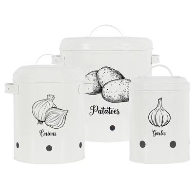 3 stücke Frische Box Kartoffel Eimer Frischhalten Zwiebel Knoblauch Gemüse Küche Lagerung Topf Licht-proof Versiegelt Haushalts Container