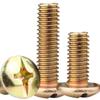 Ocynkowany żelazem Śruba Meblowa z Dużym Płaskim Łbem Krzyżowym - M5/M6/M8 Śruba z Łbem Grzybkowym