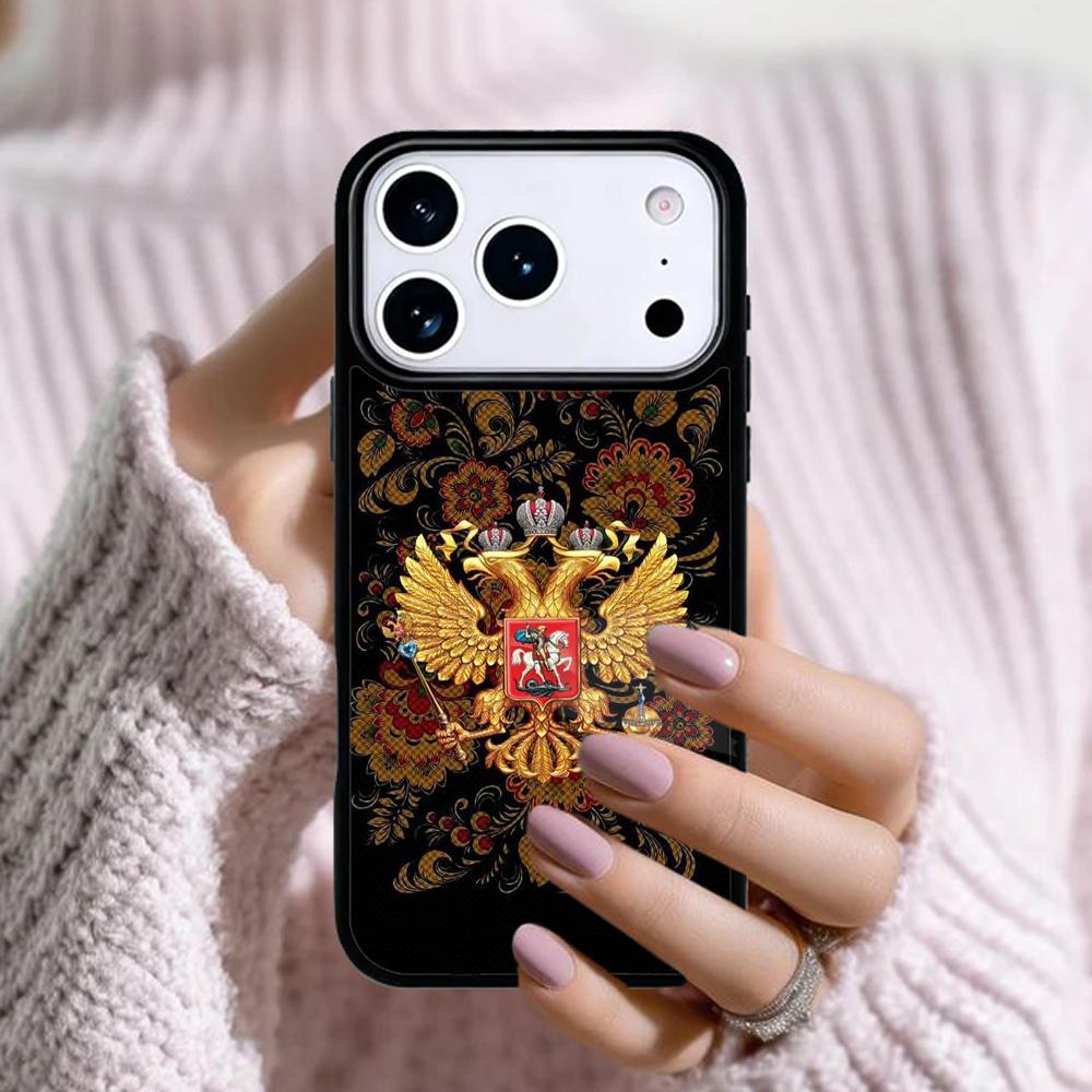 Russia Russian Flags Emblem Bumper Phone Case For Apple iPhone 17 Air 16E 15 14 Plus 13 12 11 Pro Max Mini Funda Cover