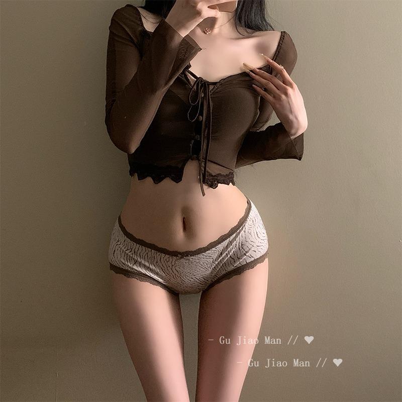 Braguitas de Algodón con Estampado de Leopardo para Niñas, Nuevas, Antibacterianas, Entrepierna de Algodón Completo, Cintura Media