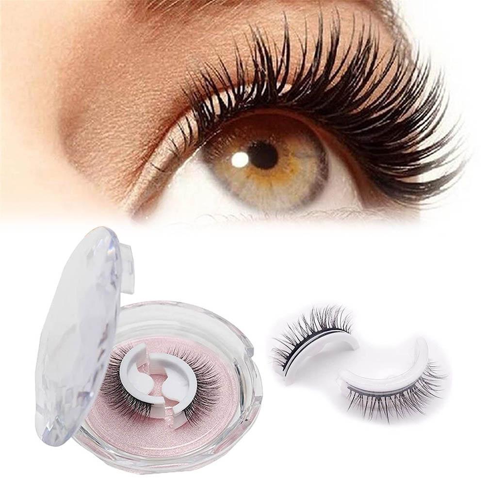 Self Adhesive False Eyelashes 3D False Eyelashes Waterproof Reusable Eyelashes No Liner or Glue Required