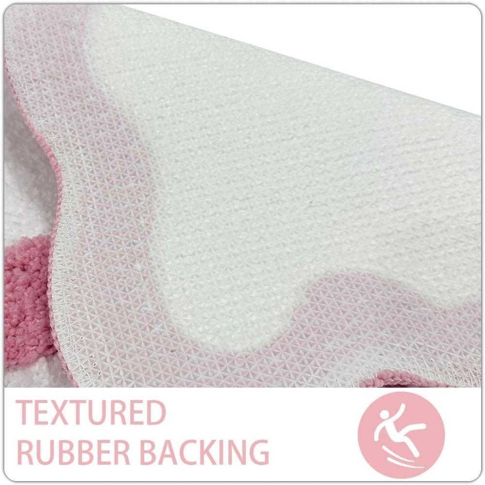 Pink Blue Bow Bathroom Rugs Coquette Aesthetic Cute Bath Mat  for Bedroom Kitchen Bathroom Floor