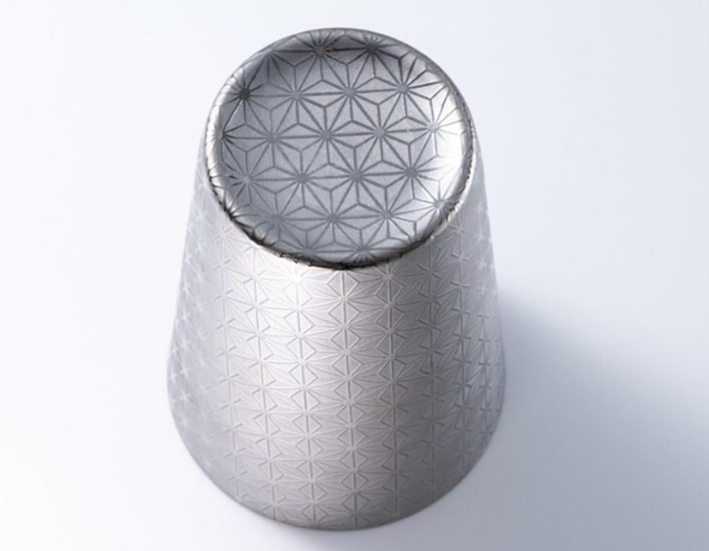 Select Wooden Made In Model 896520 J-kitchens Ultra-thin, Light-transmitting Tumbler, Platinum, Asanoha, Box, 370ml, Japan, No.