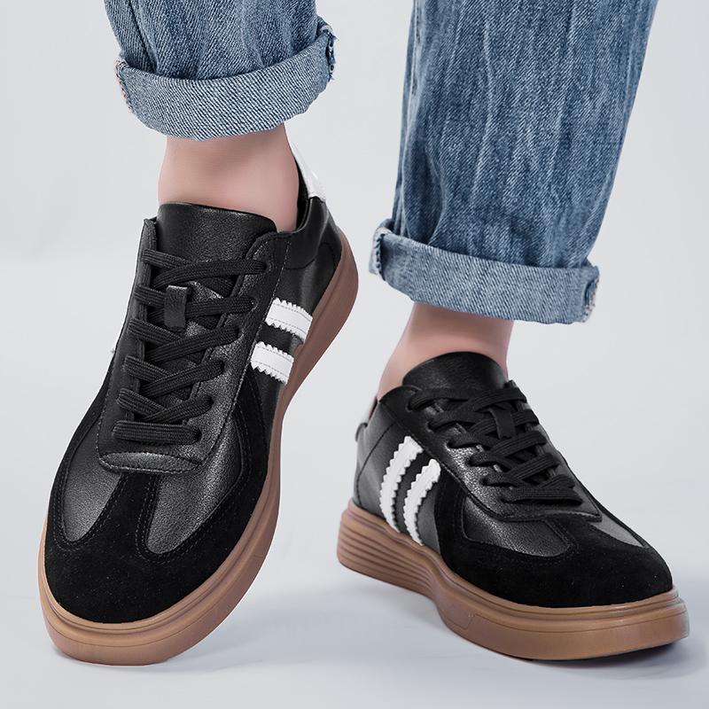 Fashion Fashion Male Casual Footwear 2025 New Anti-slip Tenis Masculino Lace Up Skateboard Shoe Genuine Leather Classic Outdoor Sneakers