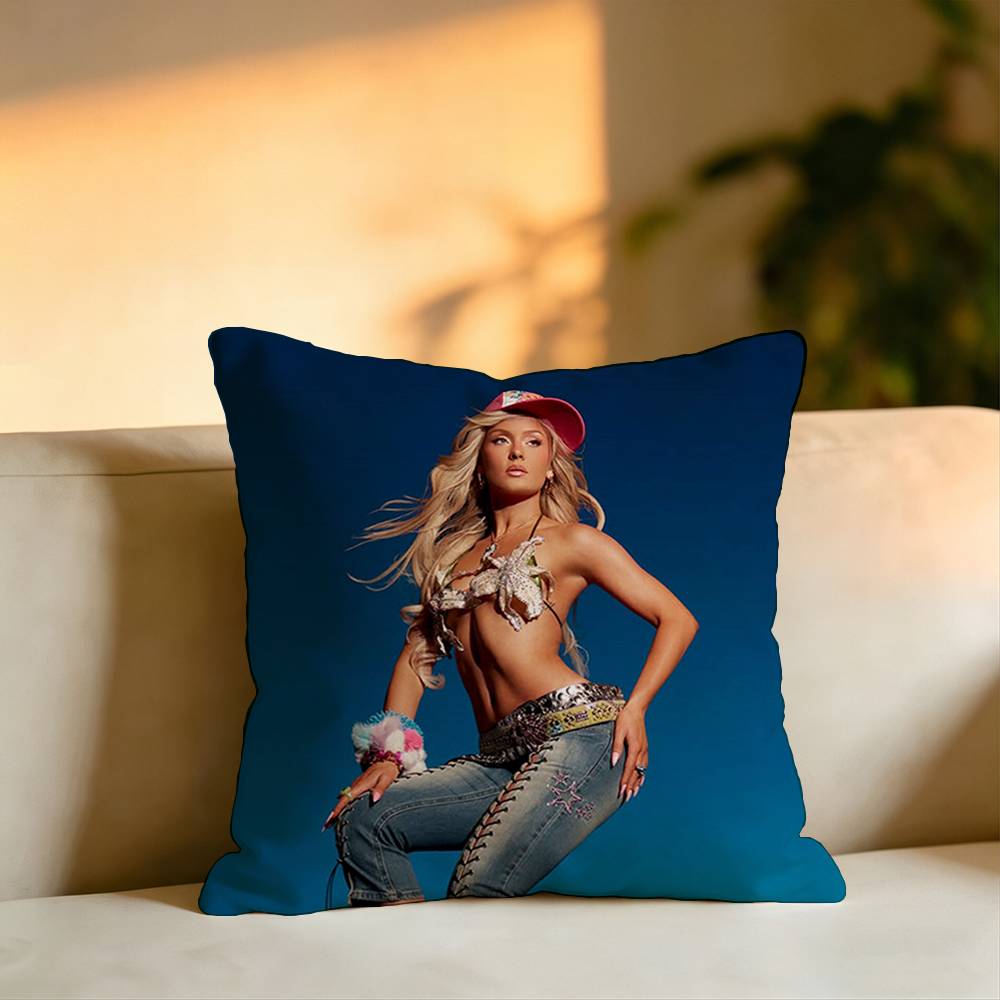 Pop Singer KKlava Koka Pillow Case Square DoubleSided Sofa Cushion Cover Bedroom Bedside Pillow