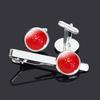Men's Basketball & Football Cufflink Tie Clip Set - Perfect Valentine's or Father's Day Gift