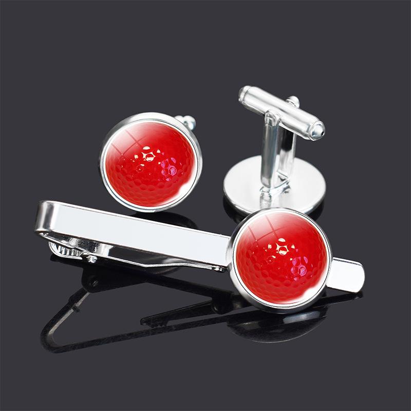 Men's Basketball & Football Cufflink Tie Clip Set - Perfect Valentine's or Father's Day Gift