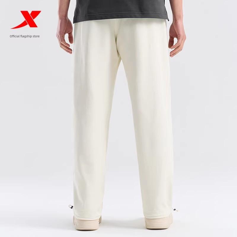 Xtep Men's Straight-Leg Pants Spring and Autumn Drawstring Hem Sports Pants Knitted Long Pants Loose Casual Pants