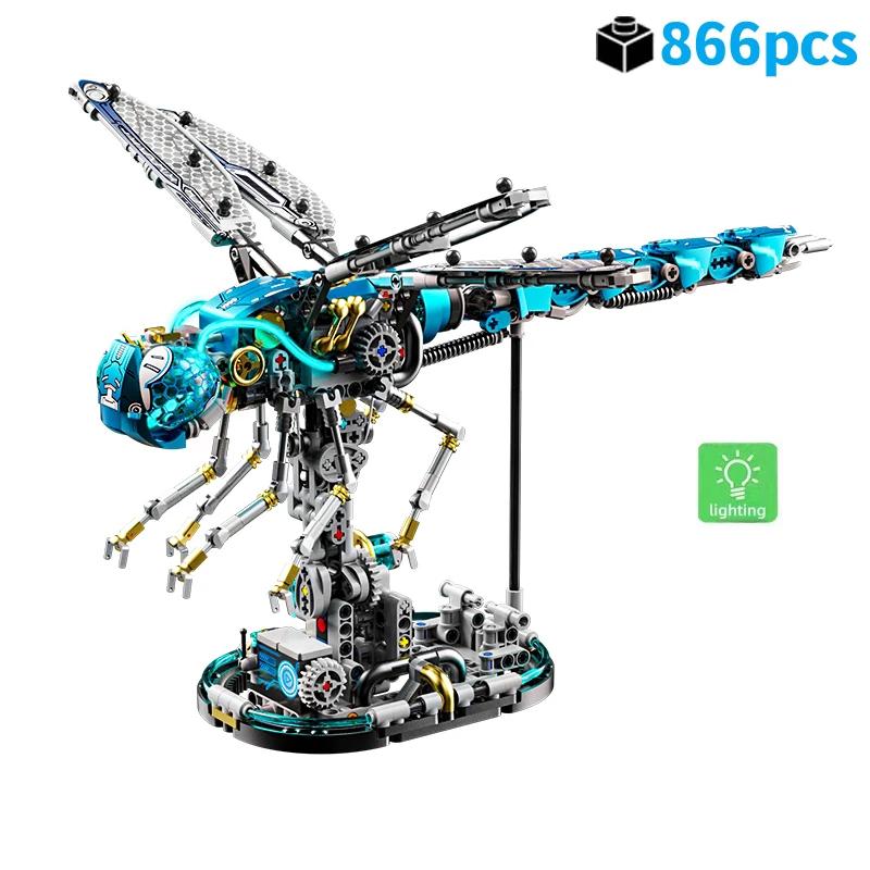 3D Puzzle Animal Building Blocks Dragonfly Octopus Whale Eagle Technical Creative DIY MOC Model Birthday Christmas Gift